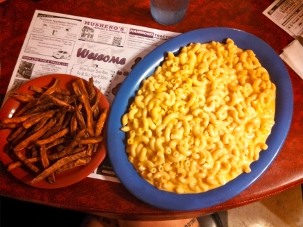American food (mainly mac ‘n cheese & sweet potato fries)